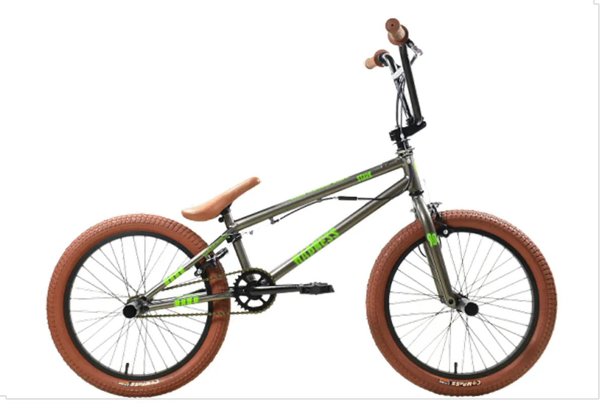 Велосипед Stark Madness BMX 2 2025 (графит/зеленый неон/песочный) 1