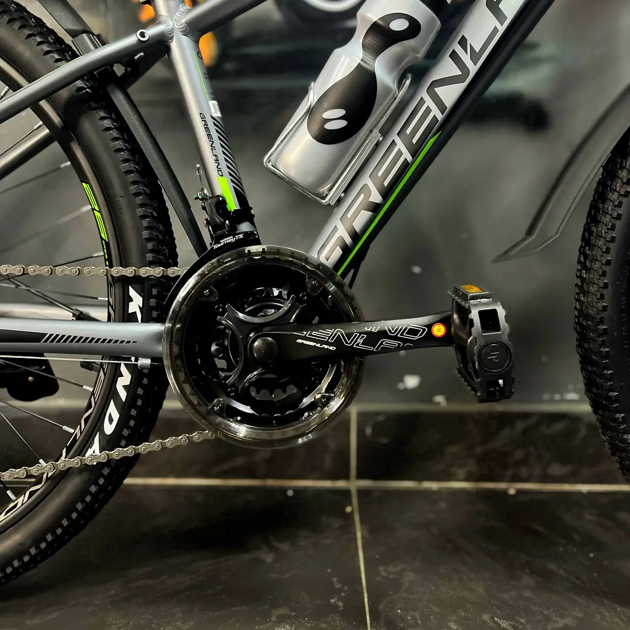 Велосипед Greenland OASIS 2.0 26 Серый-зеленый 1