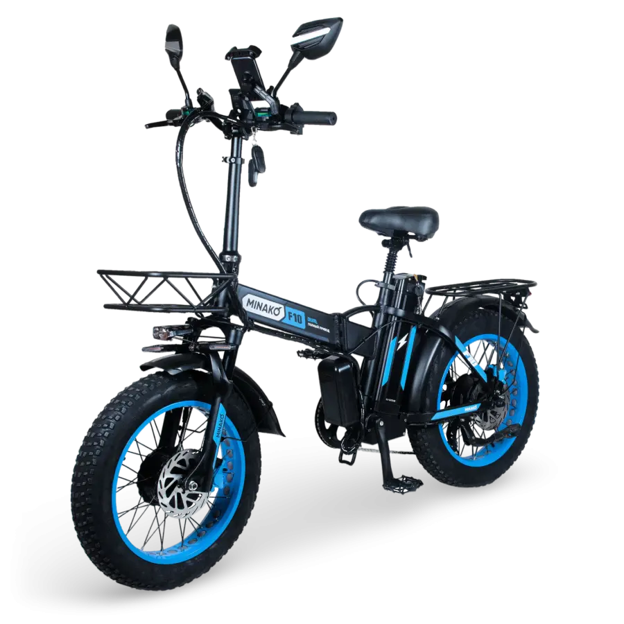 Электровелосипед Minako F10 Dual Синий 1