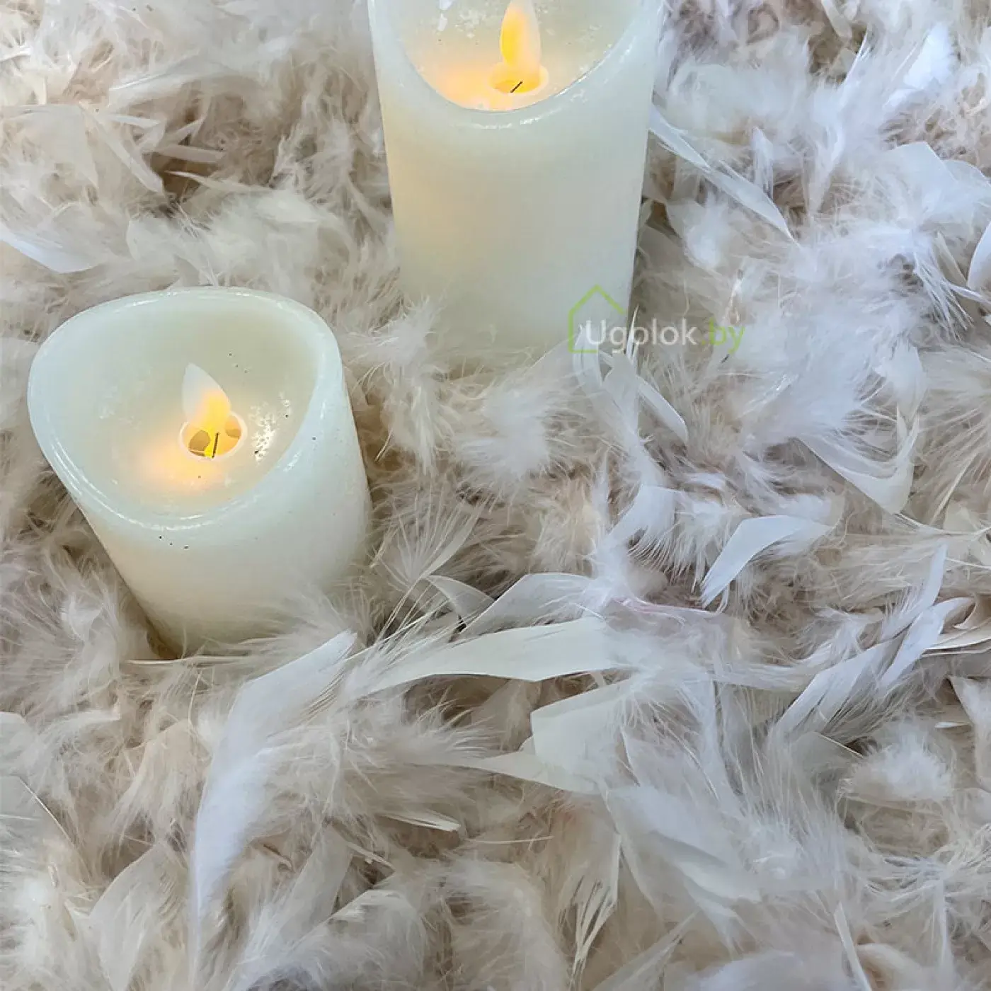 Гирлянда декоративная из перьев Боа Kaemingk 1.5 м жемчужный 1