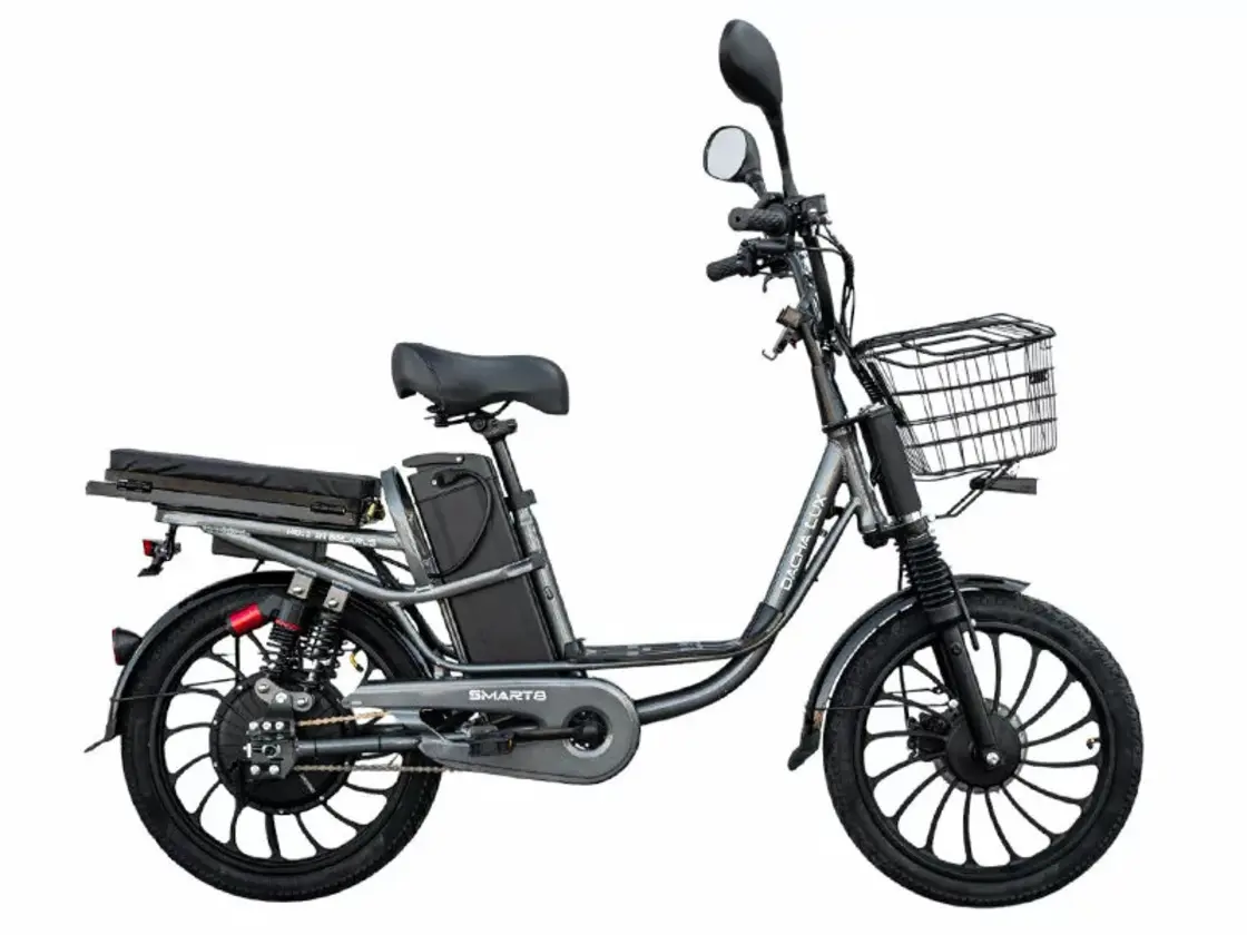 Электровелосипед Smart8 Dacha Lux серебристый 1