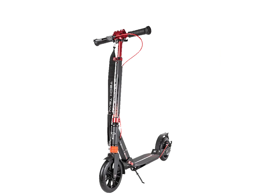 Двухколесный подростковый самокат Tech Team City Scooter Disk Brake красный 2
