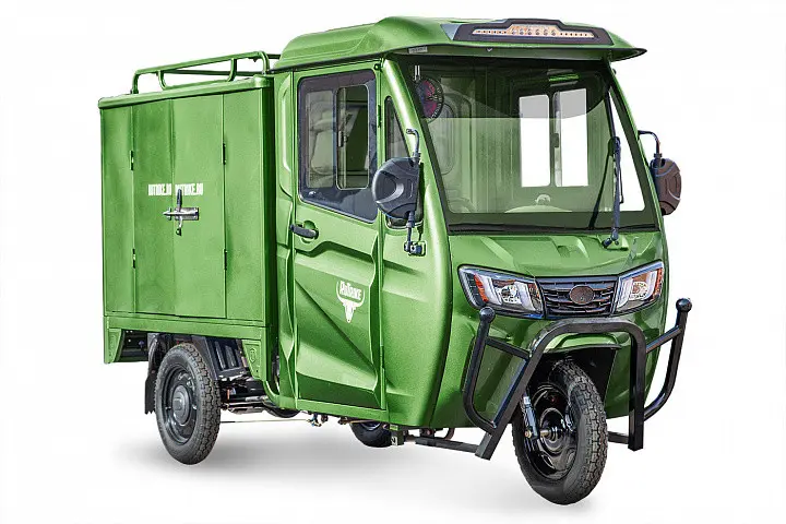 Грузовой электротрицикл Rutrike КАРГО Кабина Дуал темно-синий 1