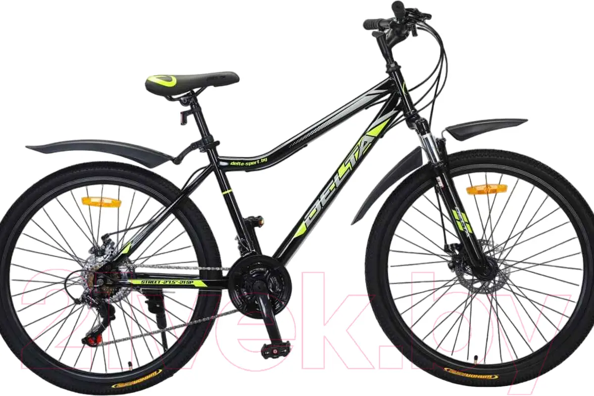 Велосипед Delta Street 27.5 2701 (черный/зеленый) 1