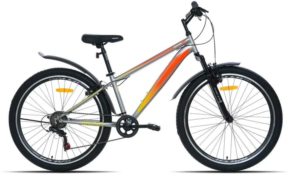Racer Bruno 26 светло-серый/оранжевый 1