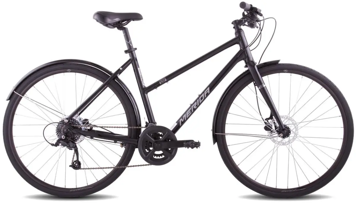 Merida Crossway Urban 50 Lady GlossyBlack/MattSilver 1