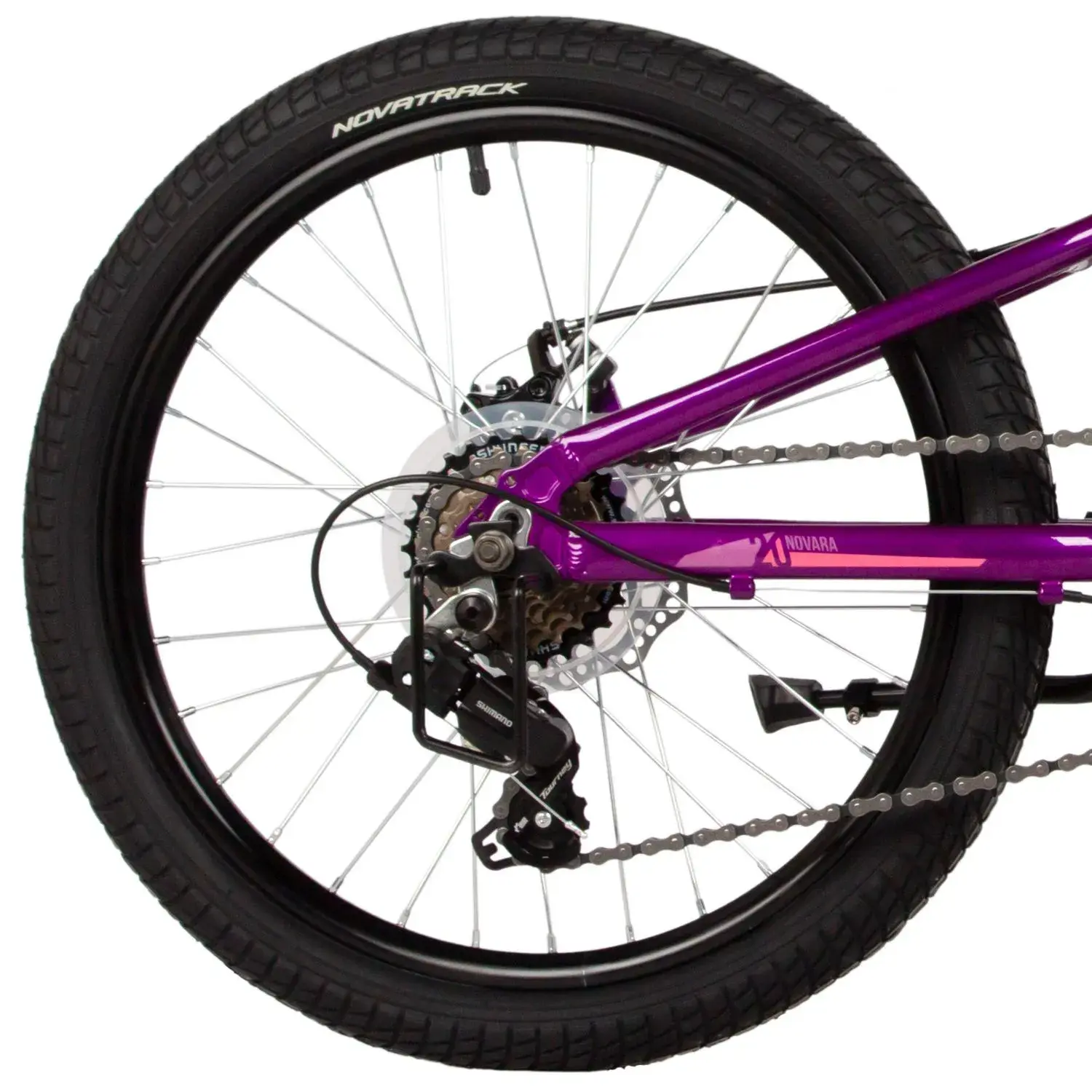 Детский велосипед Novatrack Novara 6.D 20 фиолетовый 1
