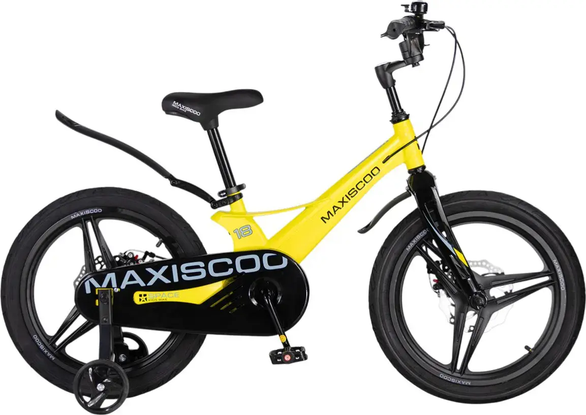 Детский велосипед Maxiscoo Space Deluxe 18 2026 / MSC-S1851D желтый матовый 1