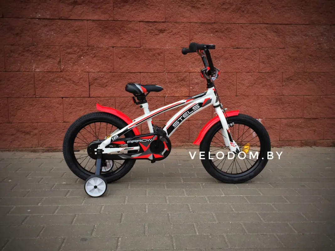 Детский велосипед Stels Arrow 16 V020 2023 (белый/красный) 1