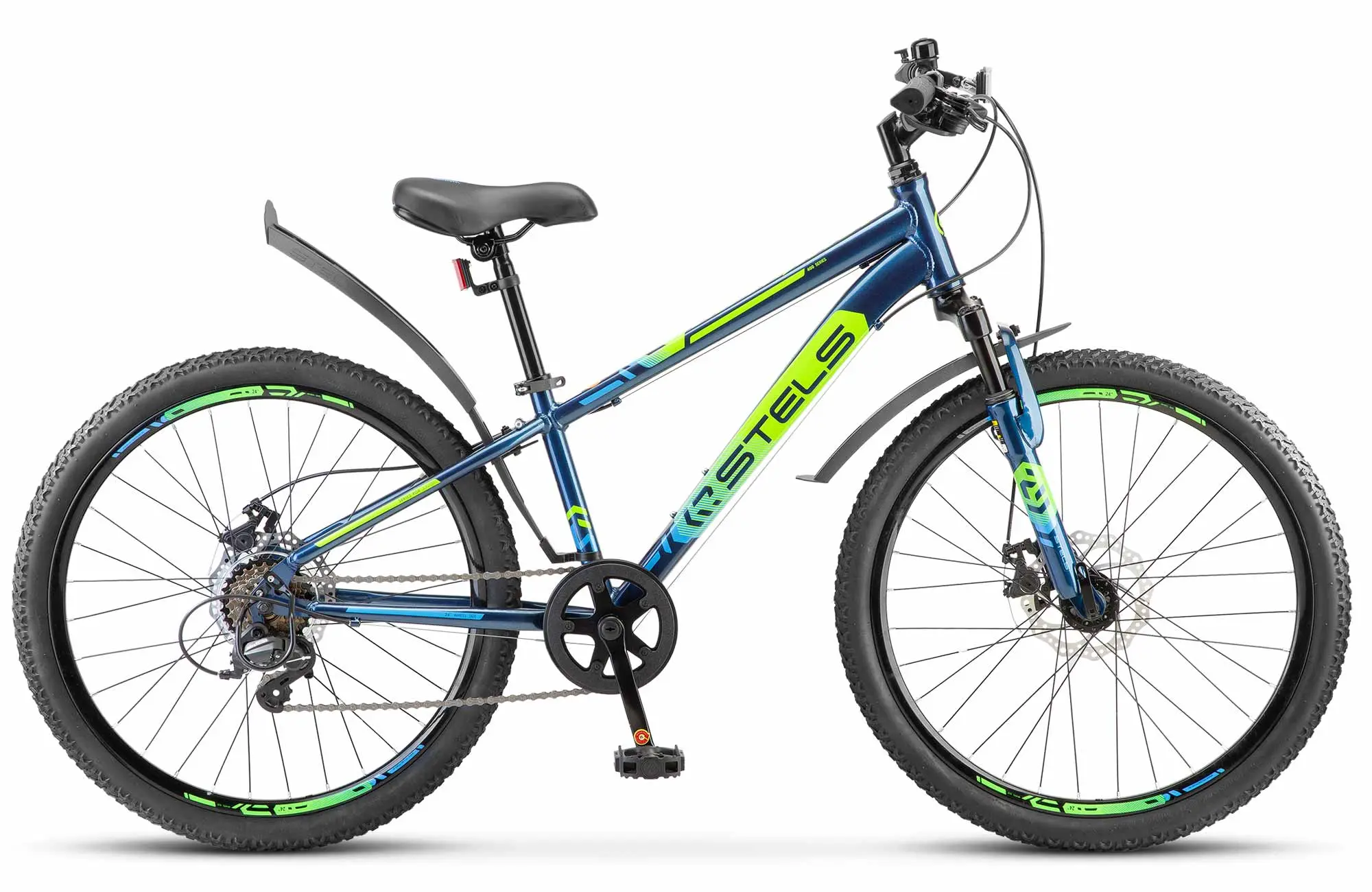 Велосипед Stels Navigator 400 MD 24 Синий-Салатовый 1