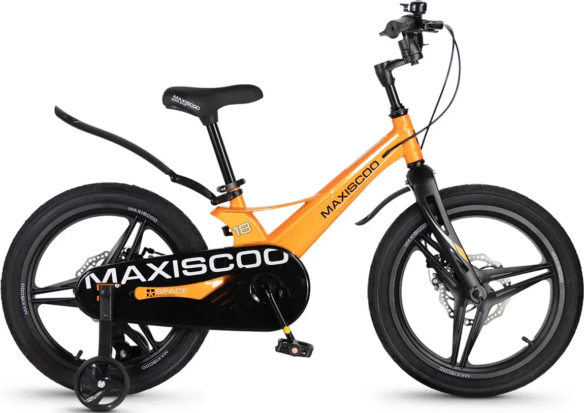 Детский велосипед Maxiscoo Space Deluxe 18 2026 / MSC-S1852D оранжевый глянцевый 1