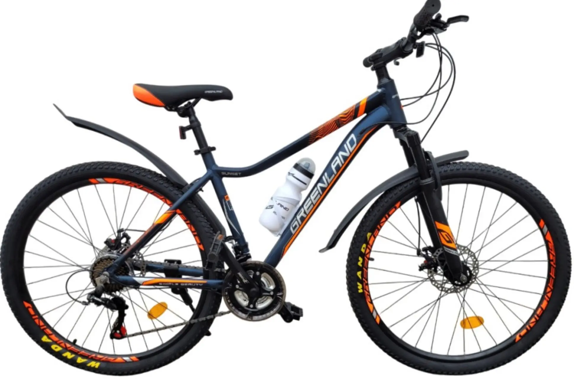 Велосипед Greenland Sunset 27.5 синий-оранжевый 1