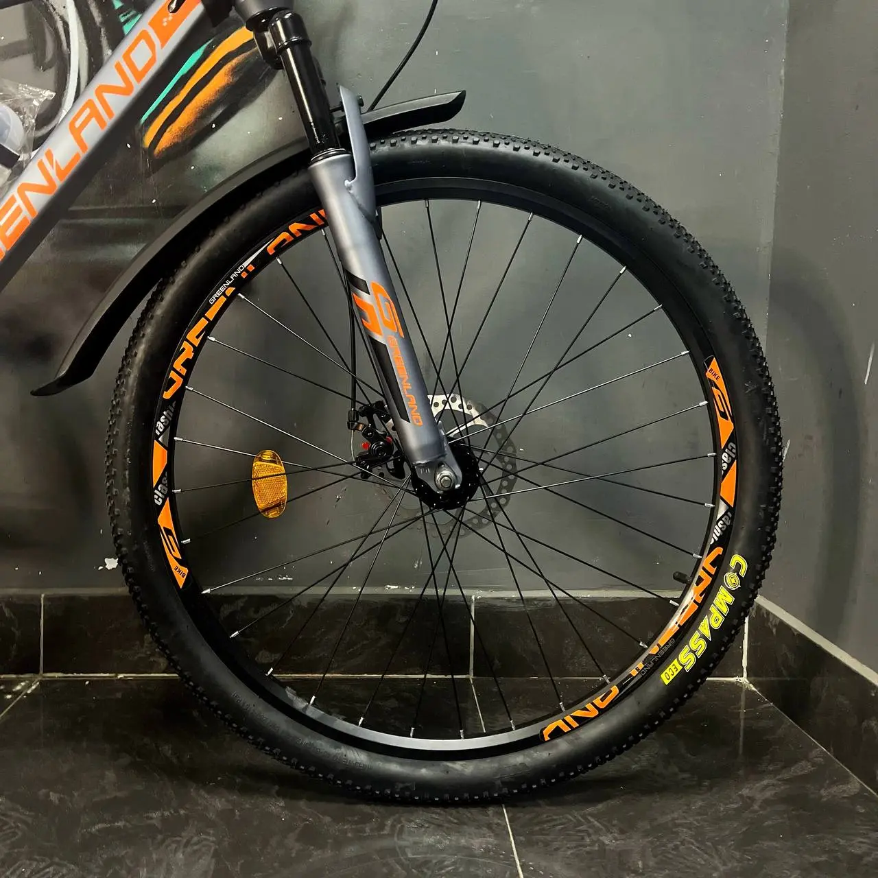 Велосипед Greenland Draft 27.5 серый-оранжевый 2