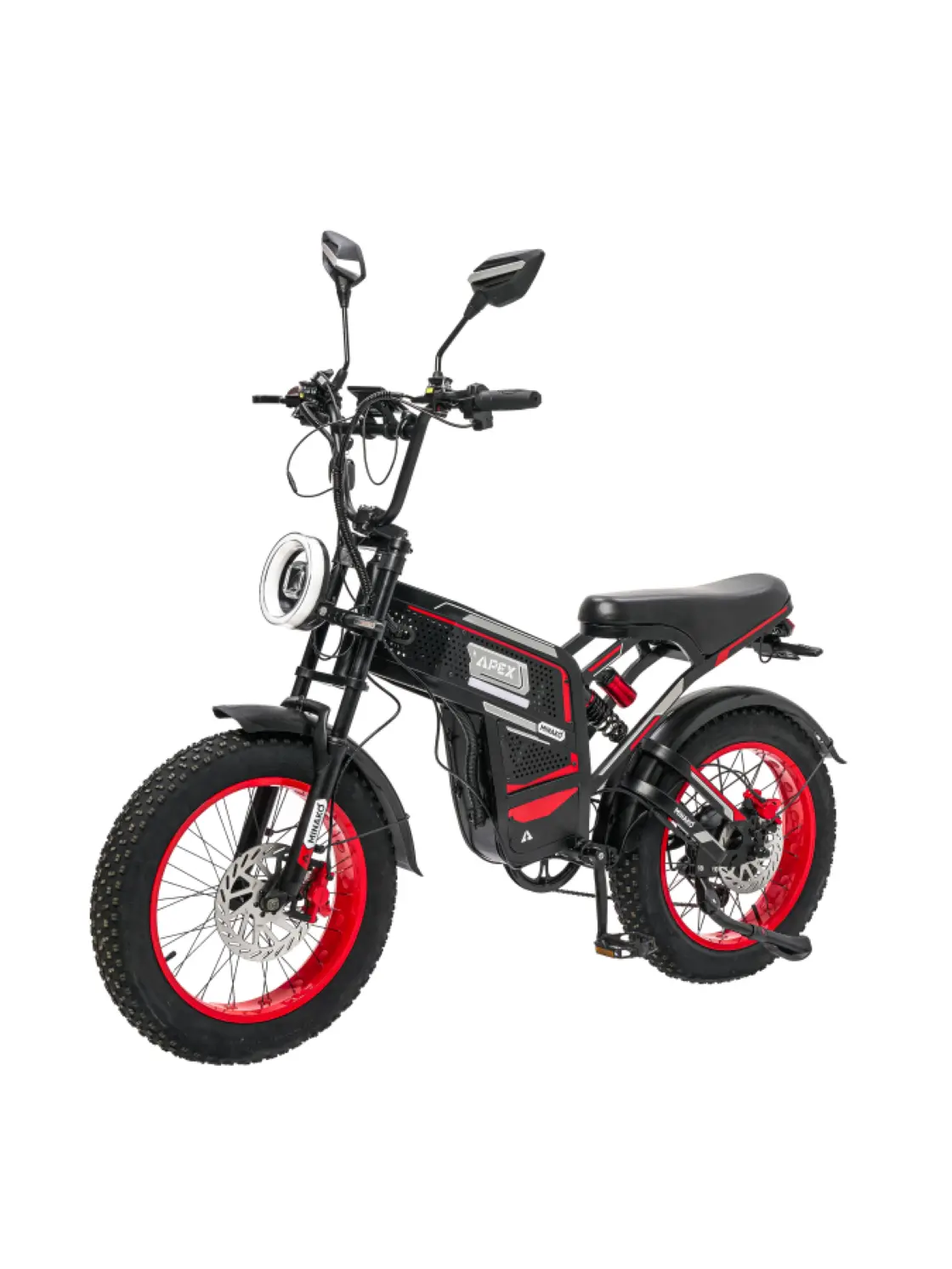 Электровелосипед Minako Apex черный-красный 1