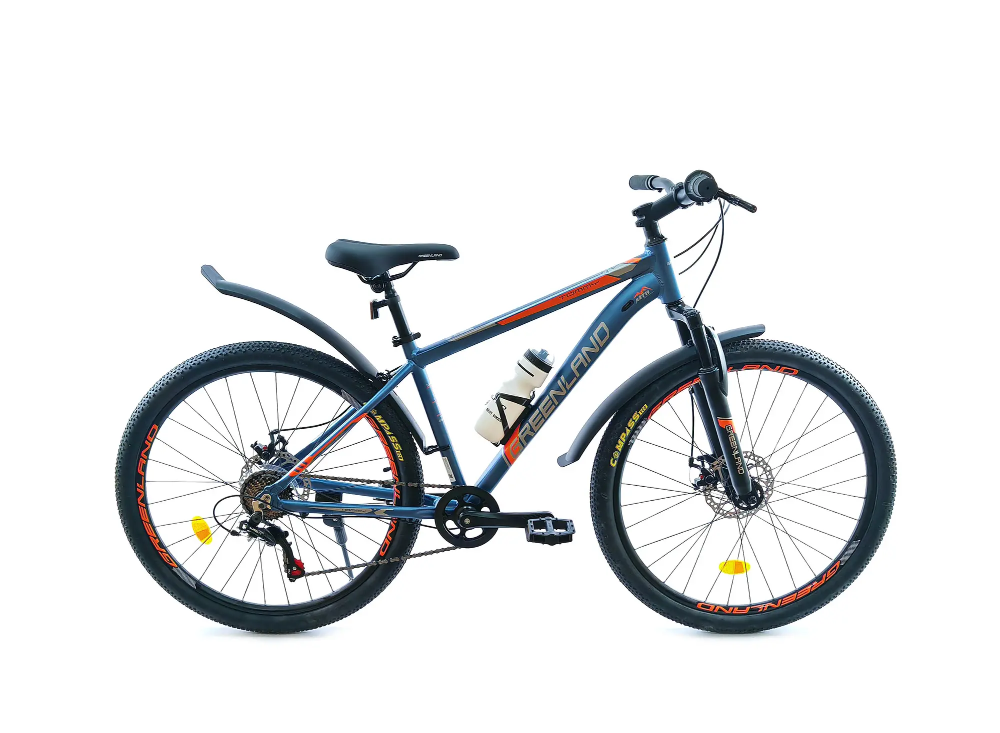 Велосипед Greenland Tommy 26 7S синий-оранжевый 1