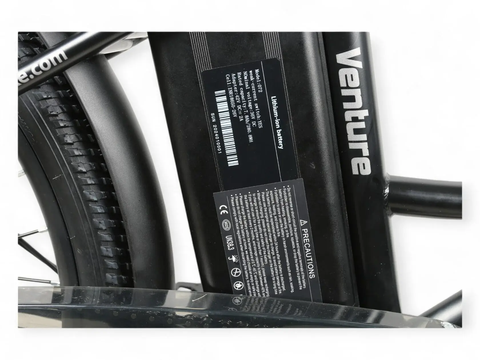 Электровелосипед SameBike Venture 350 черный 1