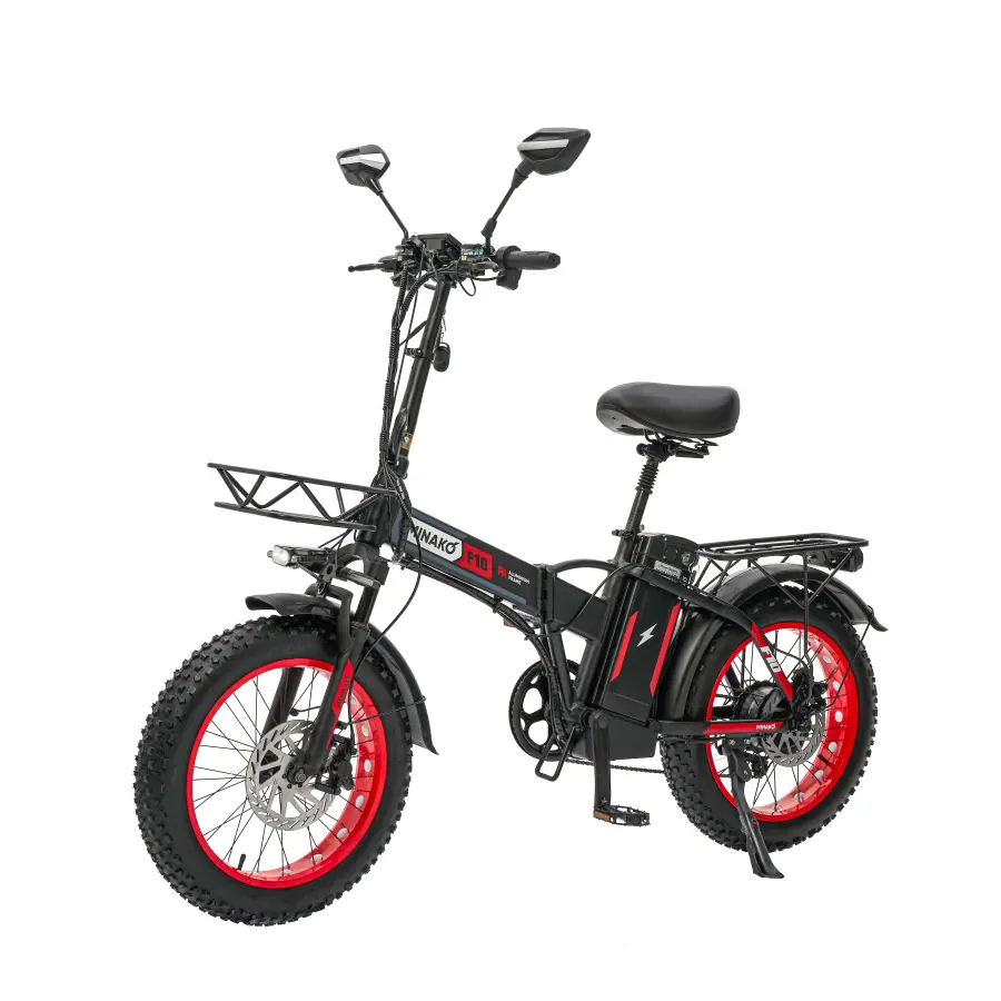 Электровелосипед Minako F10 Pro 48V 20 ah черный-красный 1