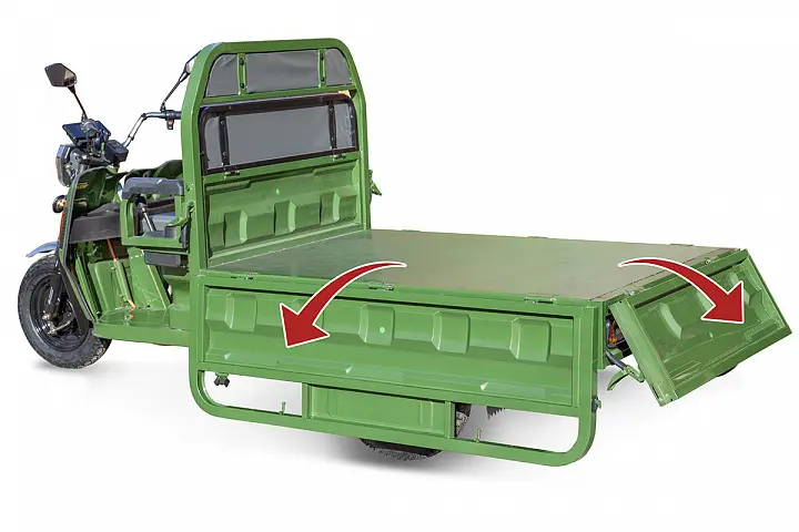 Грузовой электротрицикл Rutrike Маяк 1600 60V1000W	темно-зеленый 1