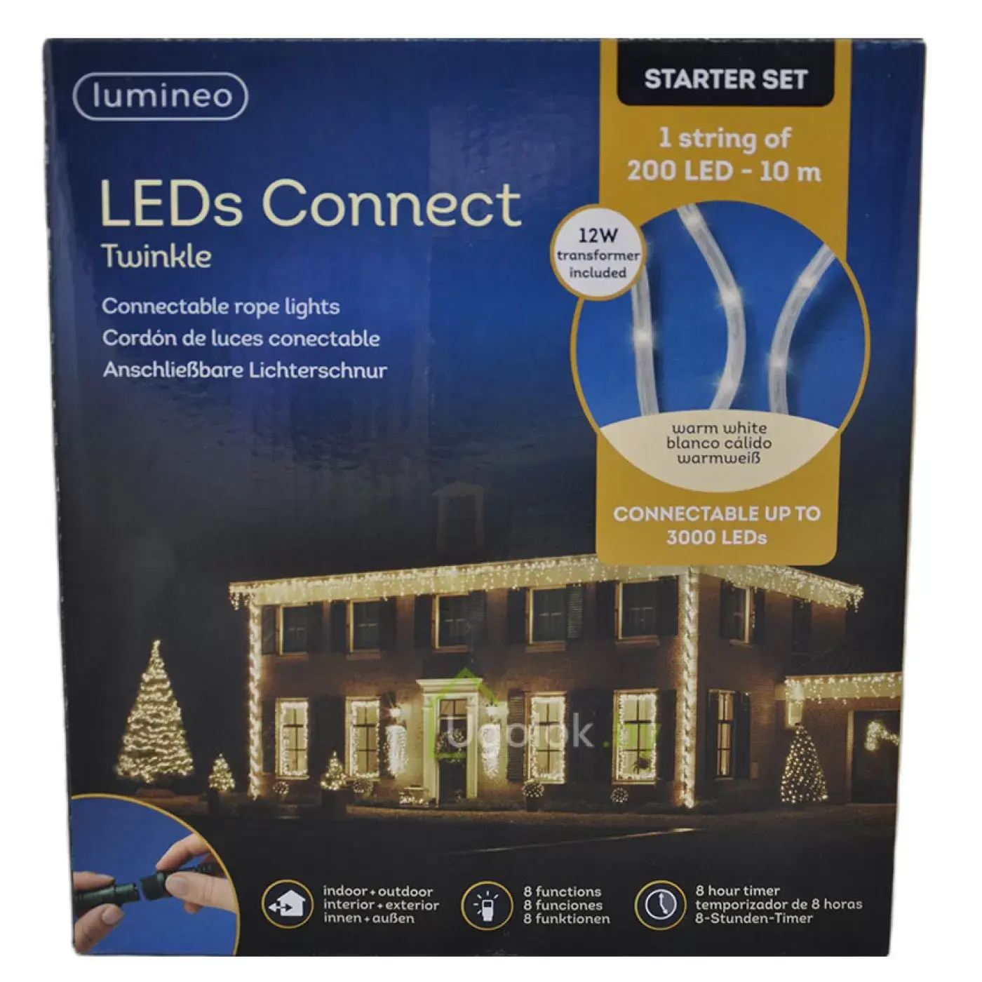 Гирлянда светодиодная 10 м Lumineo 200 LED теплый белый 1