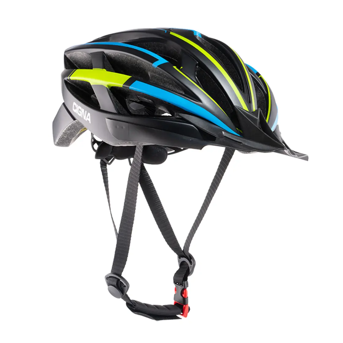 Шлем велосипедный Cigna KP-2  чёрный/синий/зелёный M (54-57см) 1