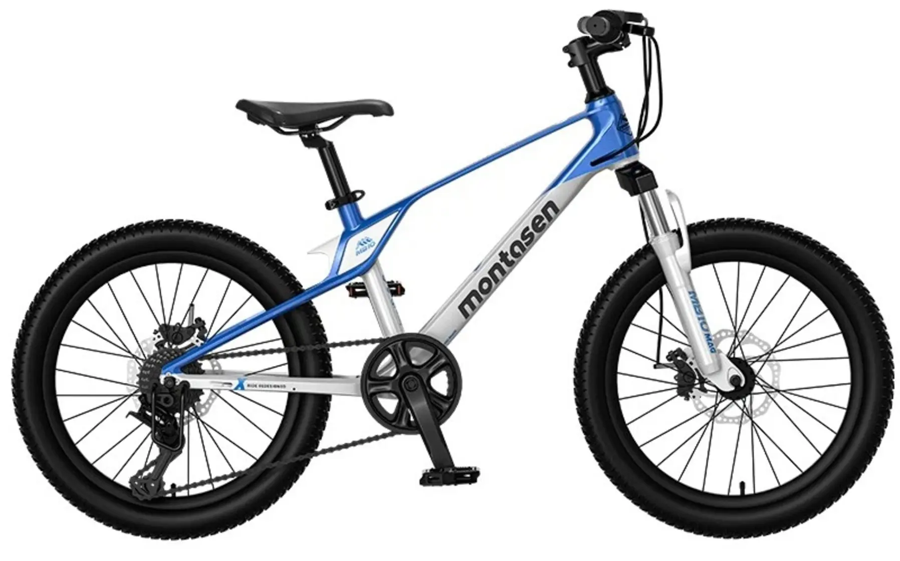 Велосипед Montasen MB10 22 серебристый-синий 1