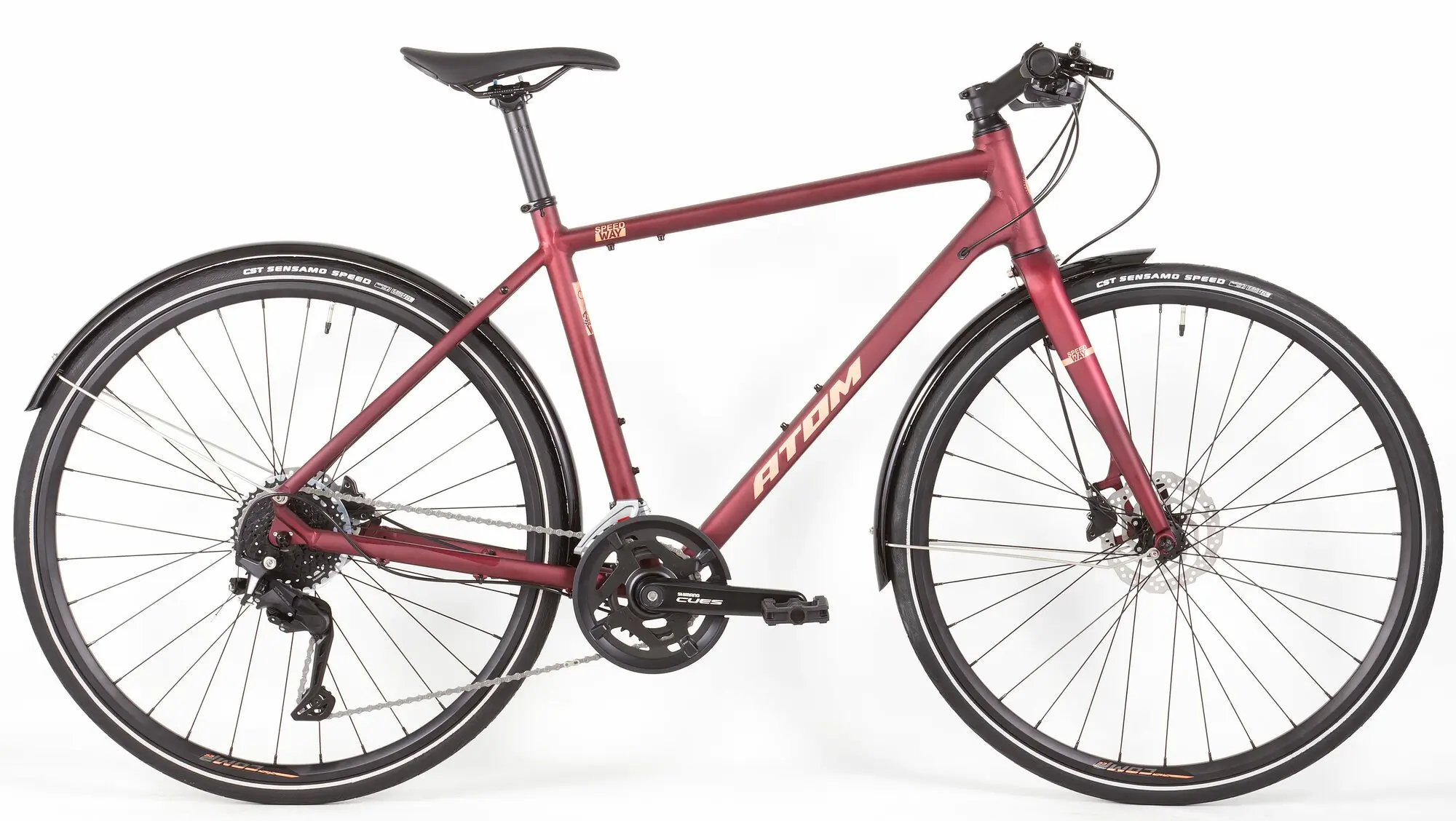 Велосипед Atom Symbiotic Speed S 2024 (Matt Burgundy Red) 1