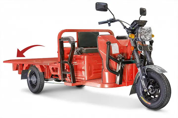 Грузовой электрический трицикл Rutrike Габарит 1700 60V1200W	синий матовый 1