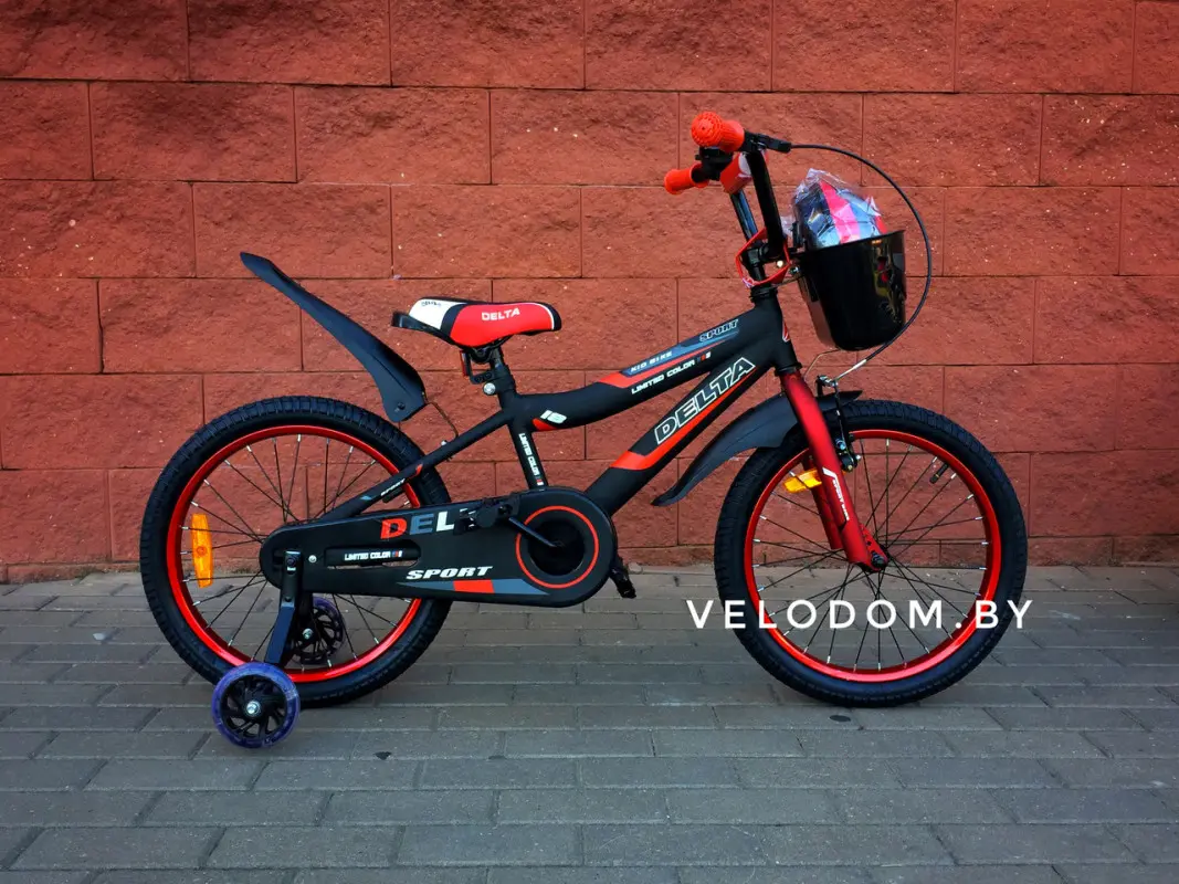 Детский велосипед Delta Sport 18 (черный/красный, 2019) 1