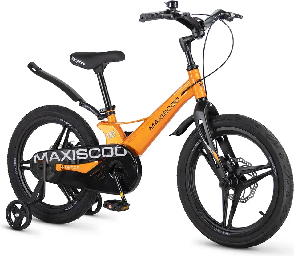 Детский велосипед Maxiscoo Space Deluxe 18 2026 / MSC-S1852D оранжевый глянцевый 1