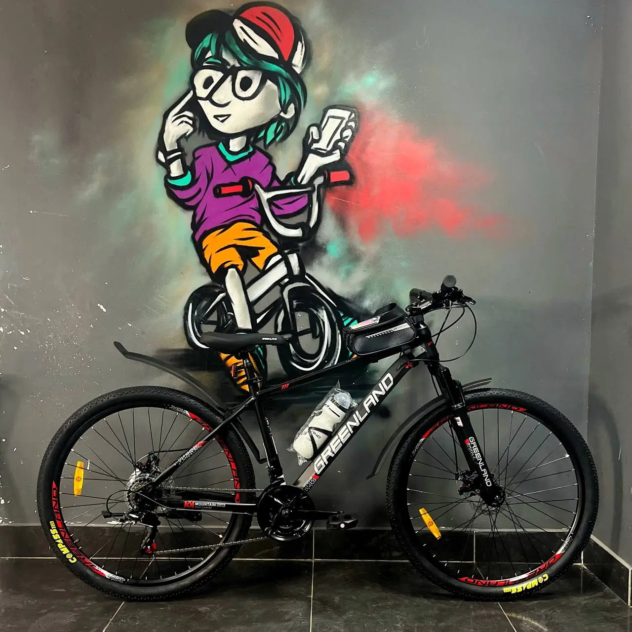 Велосипед Greenland Genesis 27.5 черный-красный 2