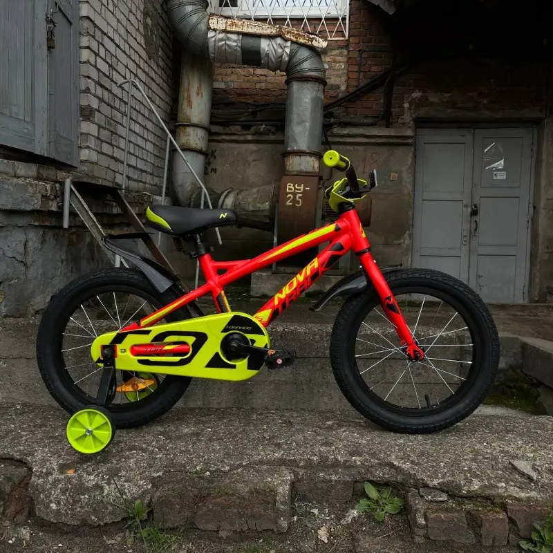 Детский велосипед Novatrack Tornado 16 (красный/желтый, 2019) 1