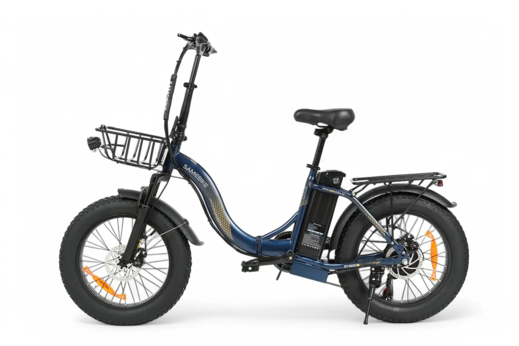 Электровелосипед SameBike City Master Fat (синий) 1