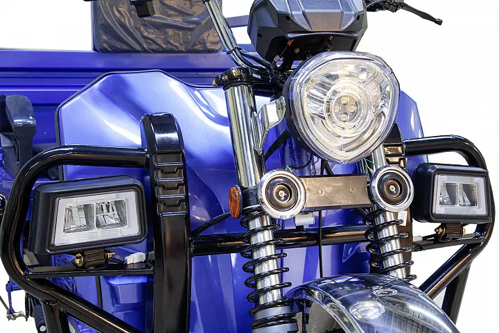 Грузовой электрический трицикл Rutrike Эксперт ПРО 2000 темно-синий 1