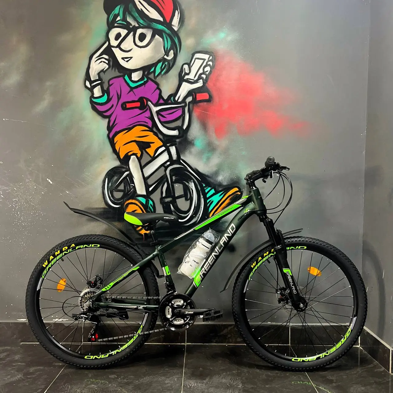 Велосипед Greenland Tommy 26 темно-зеленый/зеленый 2