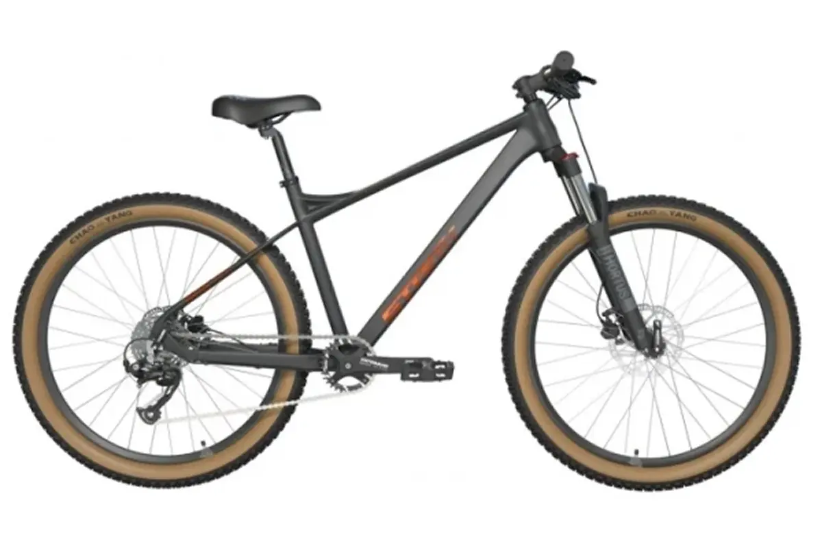 Велосипед Stark Hunter 27.3 HD XS 2025 (антрацит матовый/оранжевый металлик) 1
