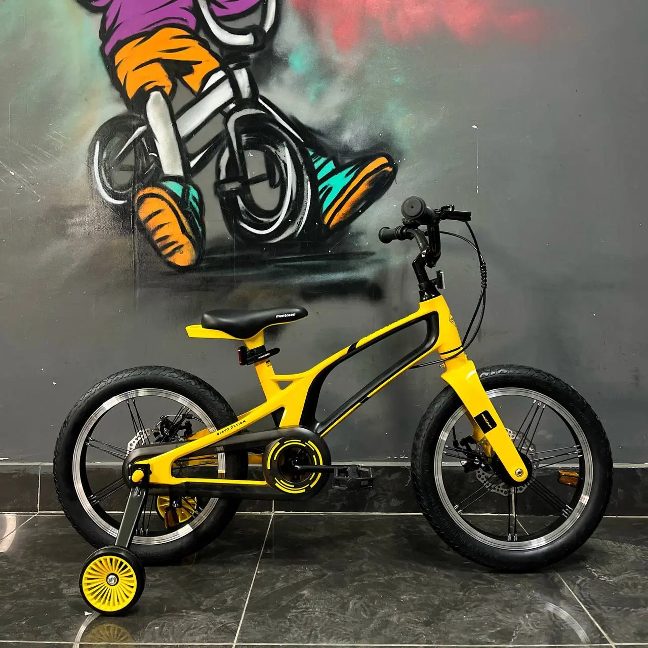 Детский велосипед Montasen MB04 16 желтый 3