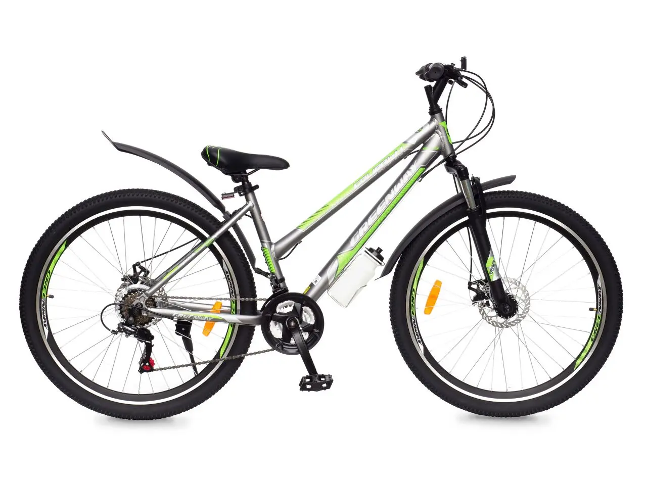 Велосипед Greenway Colibri-H 24 серый-зеленый 2