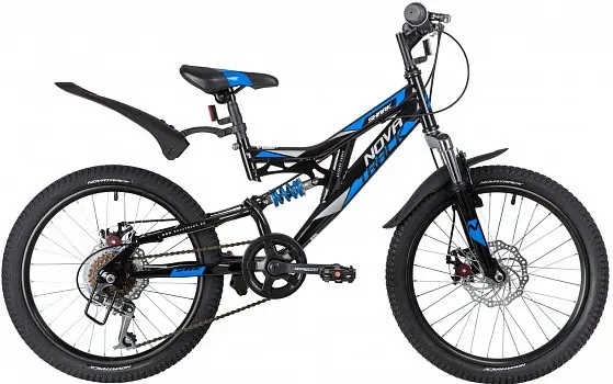 Детский велосипед Novatrack Shark 20 2020 20SS6D.SHARK.BK20 (черный) 1
