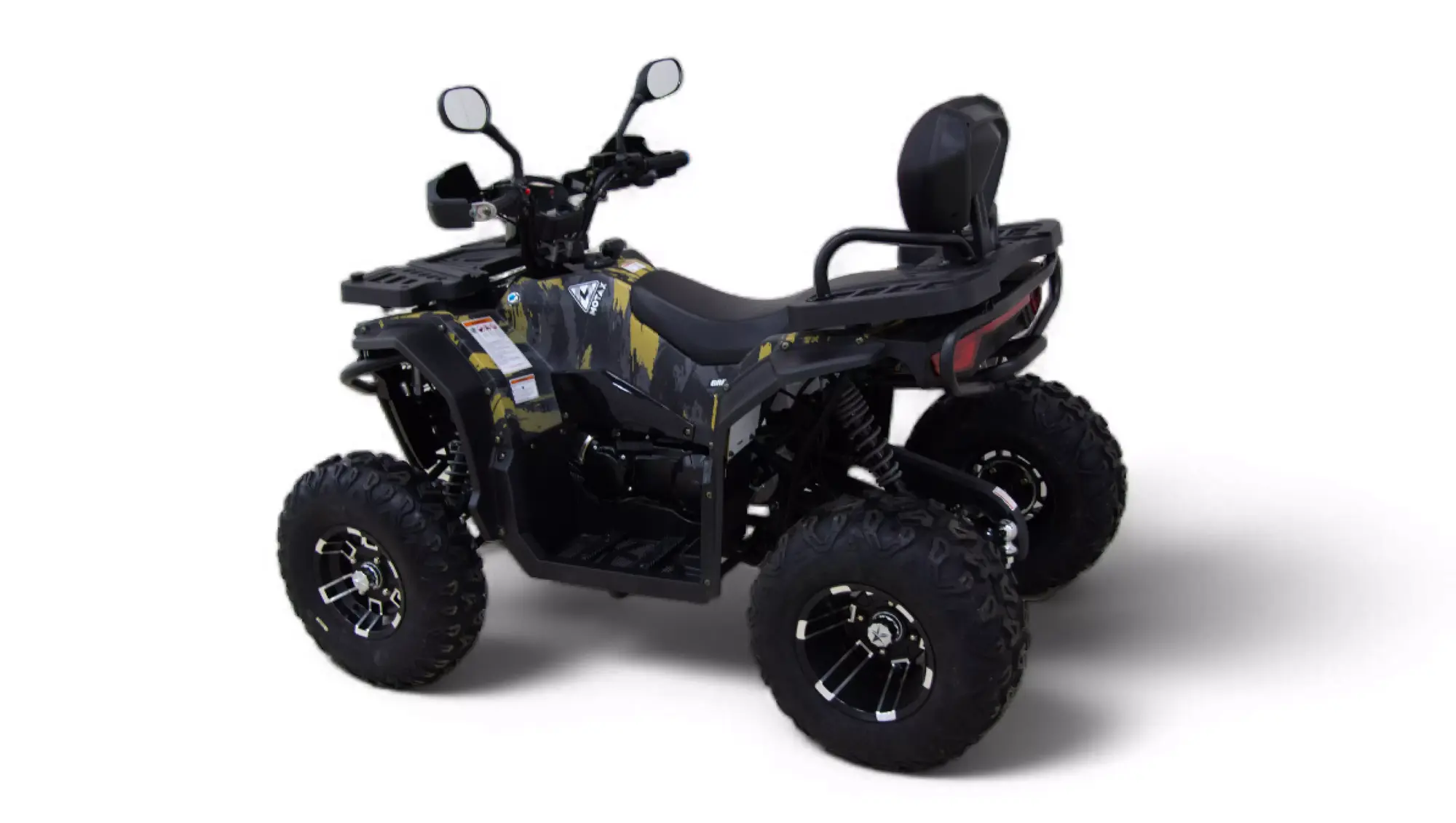 Взрослый бензиновый квадроцикл MOTAX GRIZLIK W200 LUX черный-коричневый камуфляж 1