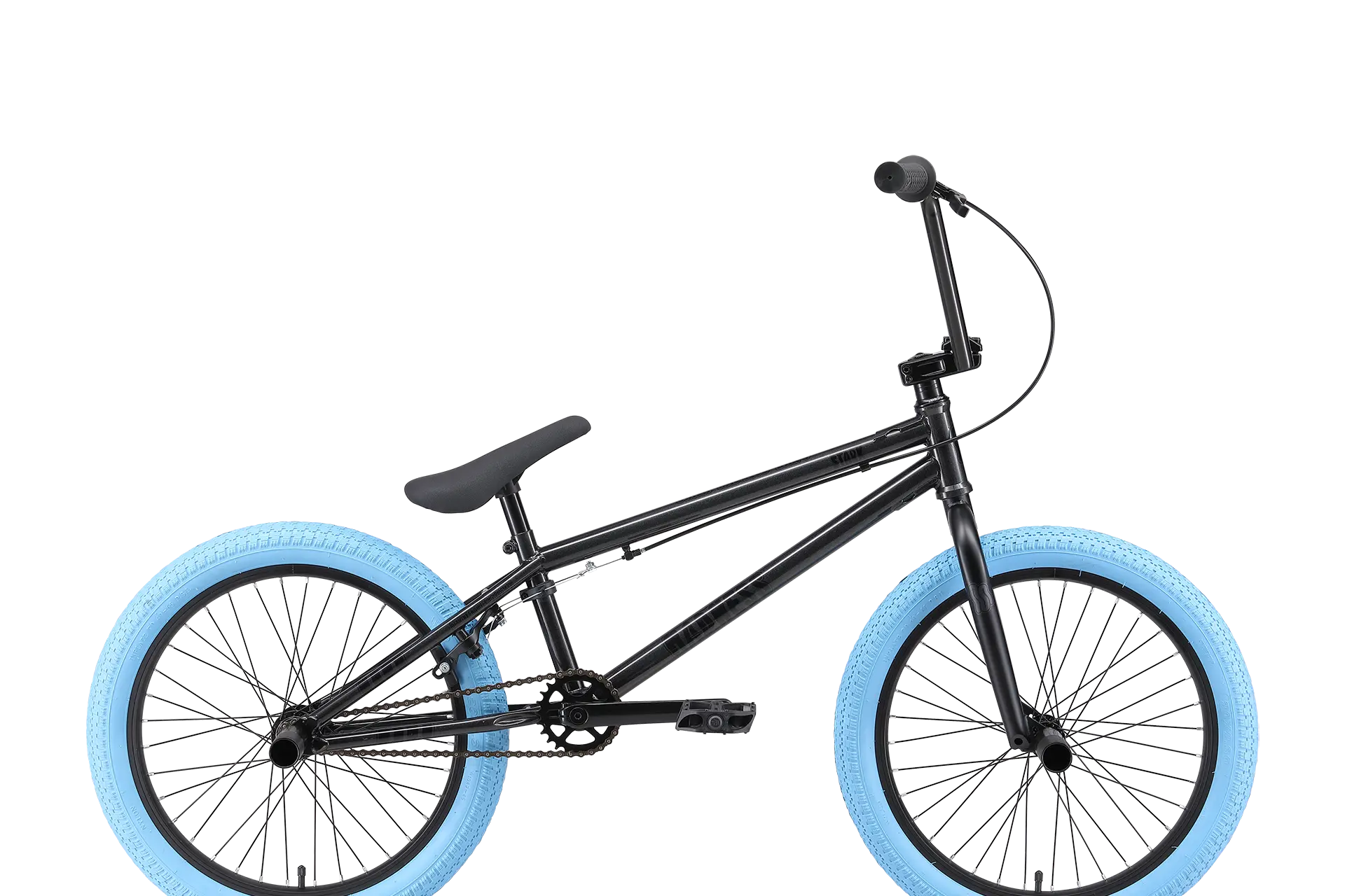 Велосипед Stark'25 Madness BMX 4 серо-фиолетовый-черный-фиолетовый 1