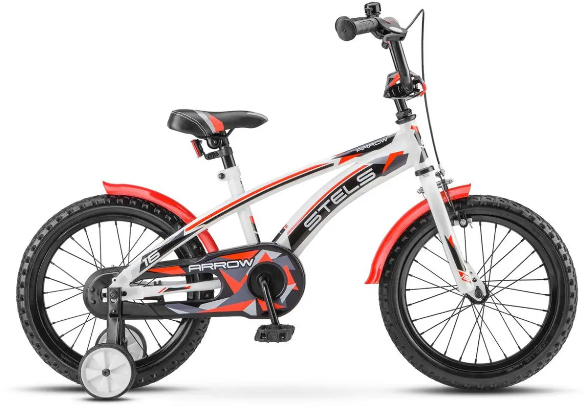 Детский велосипед Stels Arrow 16 V020 2023 (белый/красный) 1