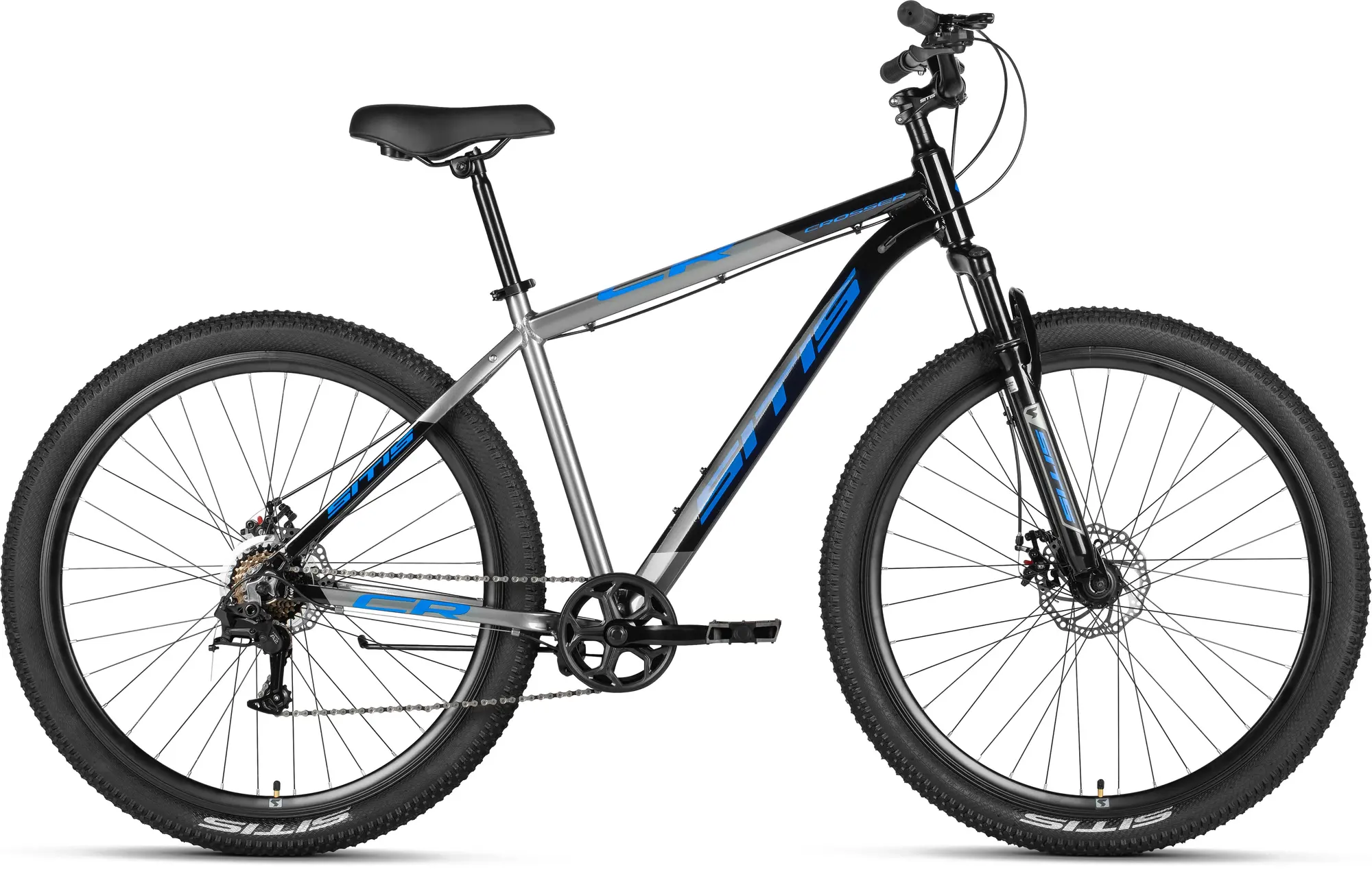 Велосипед SITIS CROSSER 7SP 29 Black-Grey-Blue 1
