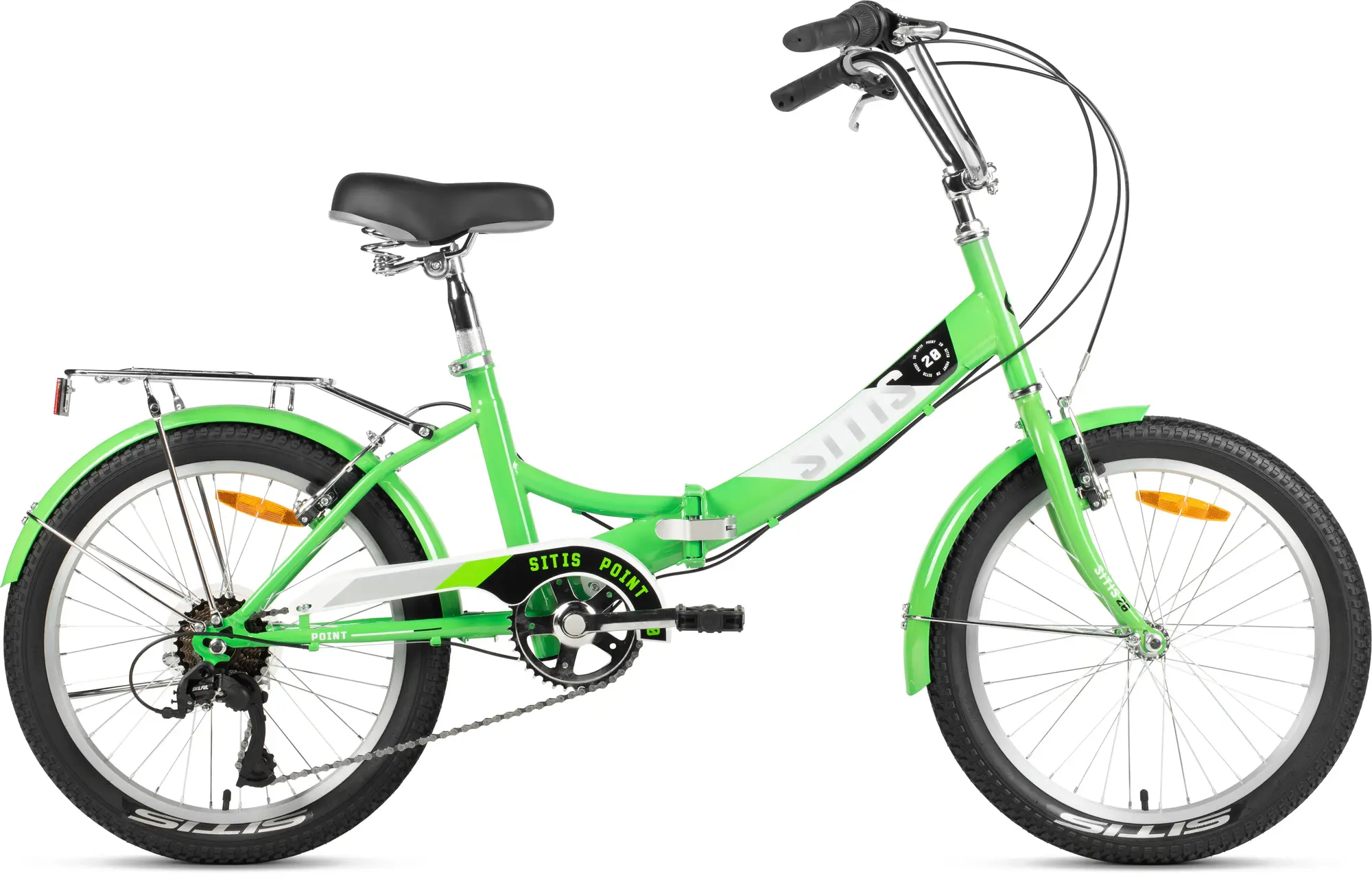 Складной велосипед SITIS POINT 7SP 20 Green-White-Black 1
