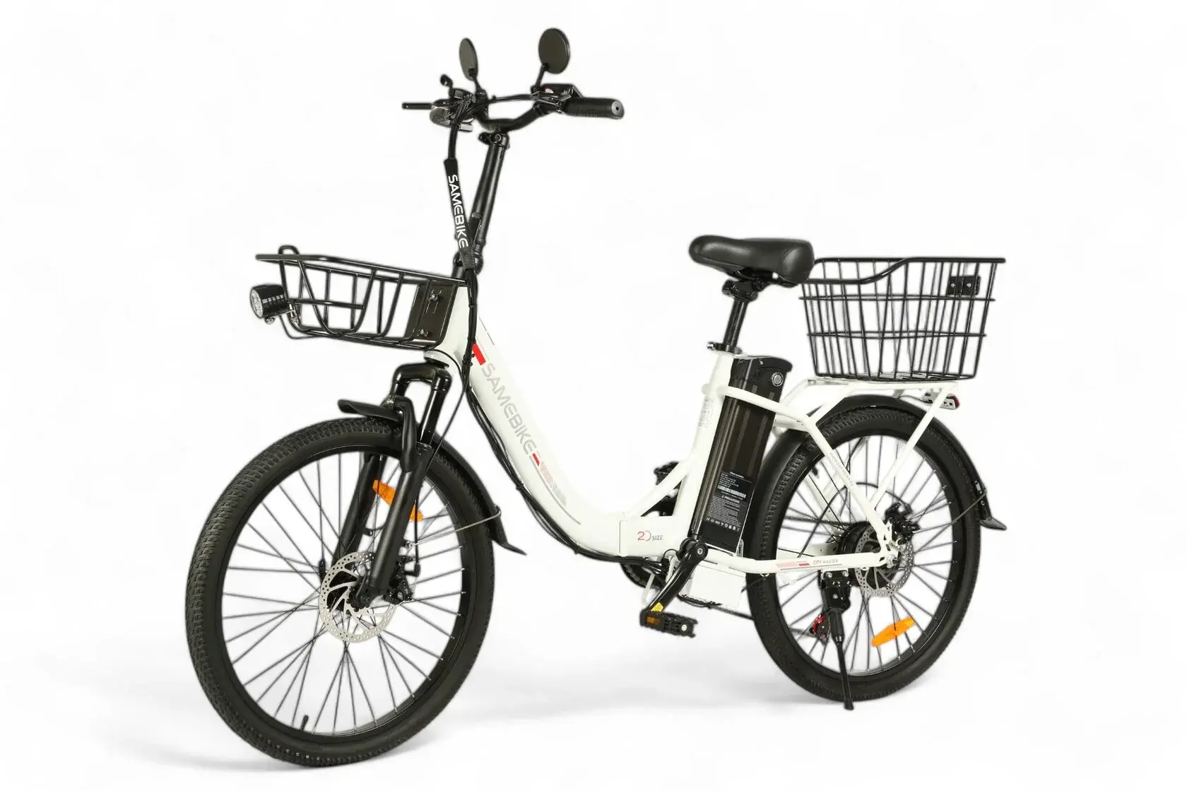 Электровелосипед SameBike City Master белый 1