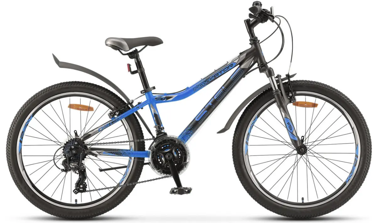 Велосипед Stels Navigator 410 V 24 21-sp V010 2022 (черный/синий) 1