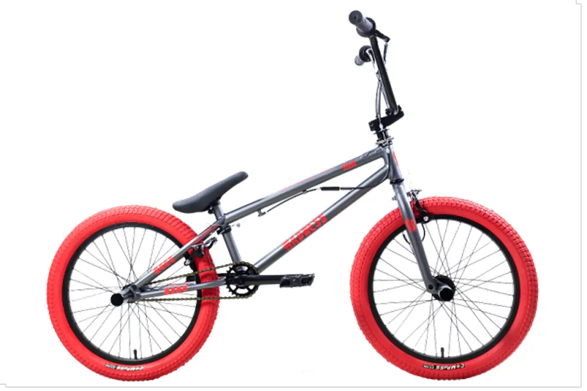 Велосипед Stark Madness BMX 3 2025 (темно-серый матовый/красный) 1