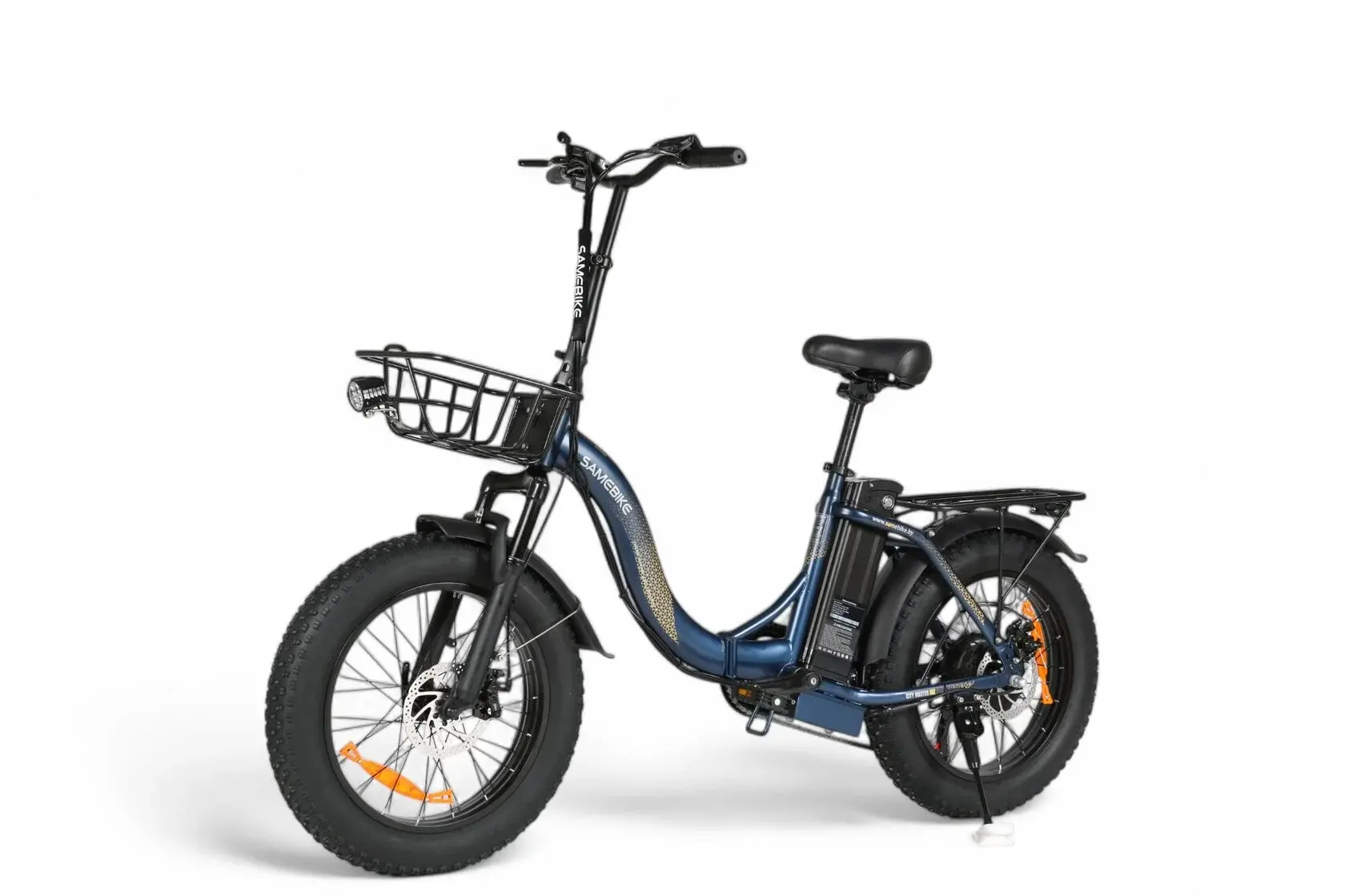 Электровелосипед SameBike City Master Fat (синий) 1