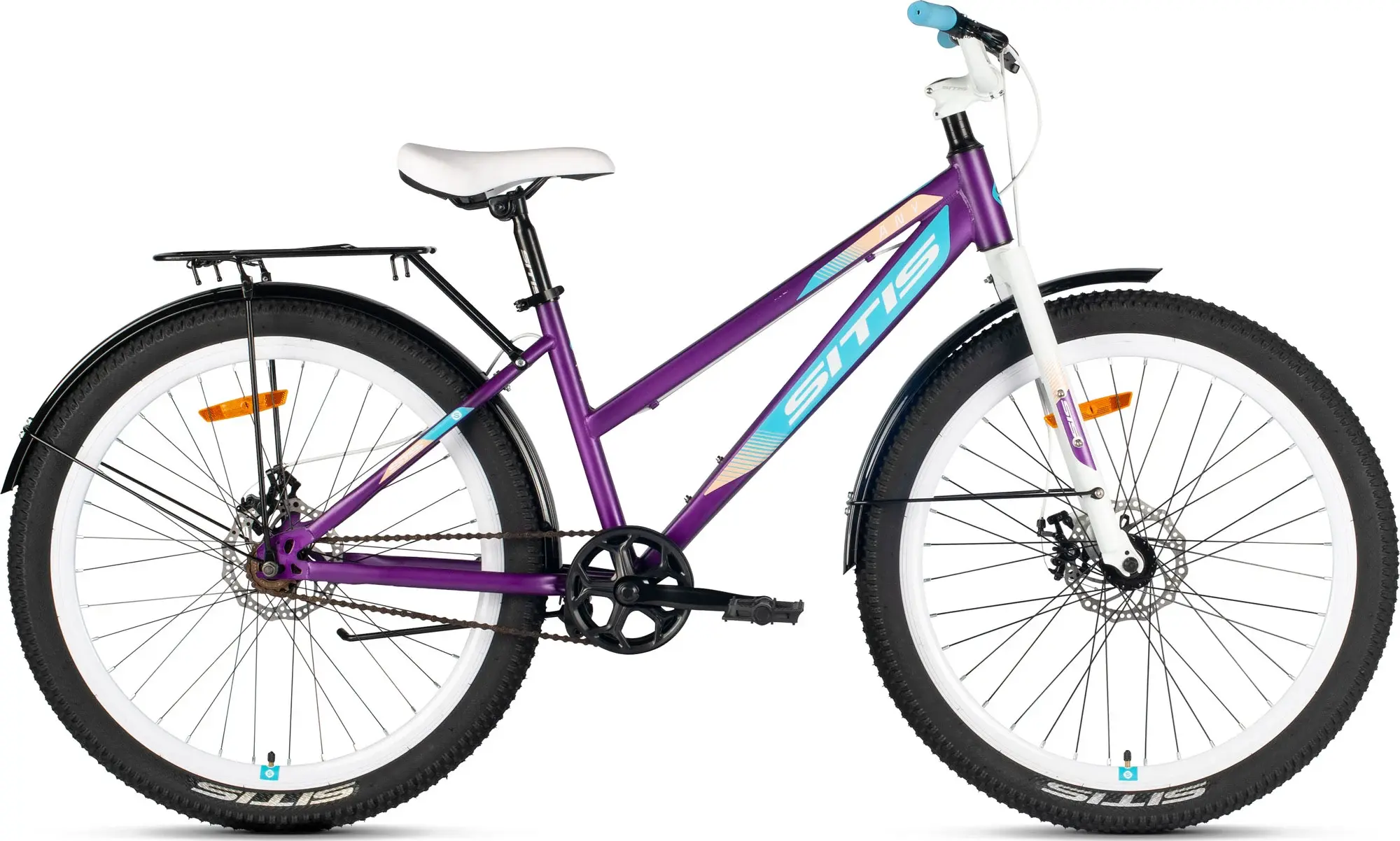 Велосипед SITIS ANY Regit 1SP 26 Dark Purple-Turquoise-White 1