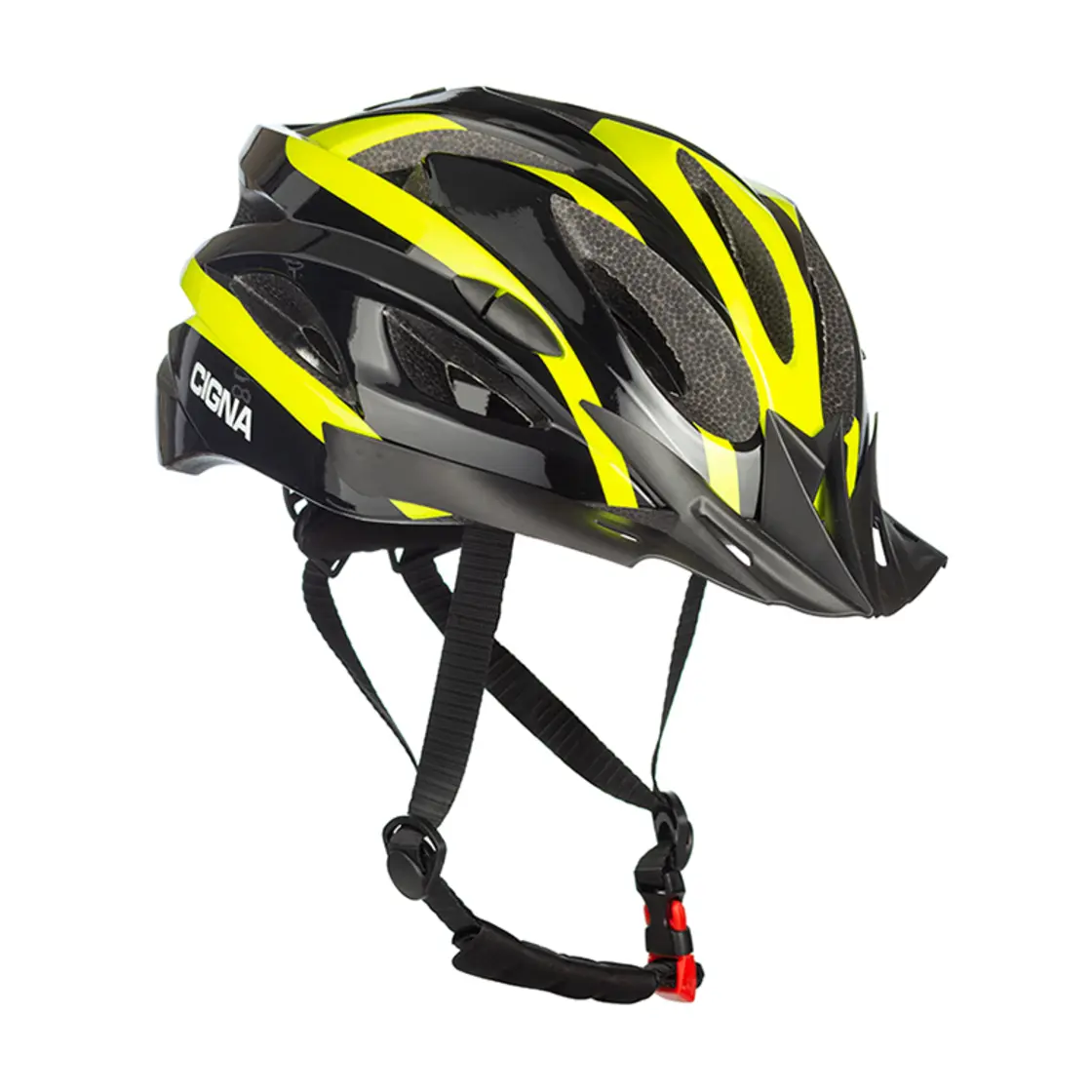 Шлем велосипедный Cigna WT-012  чёрный/жёлтый M ( 54-57см) 1