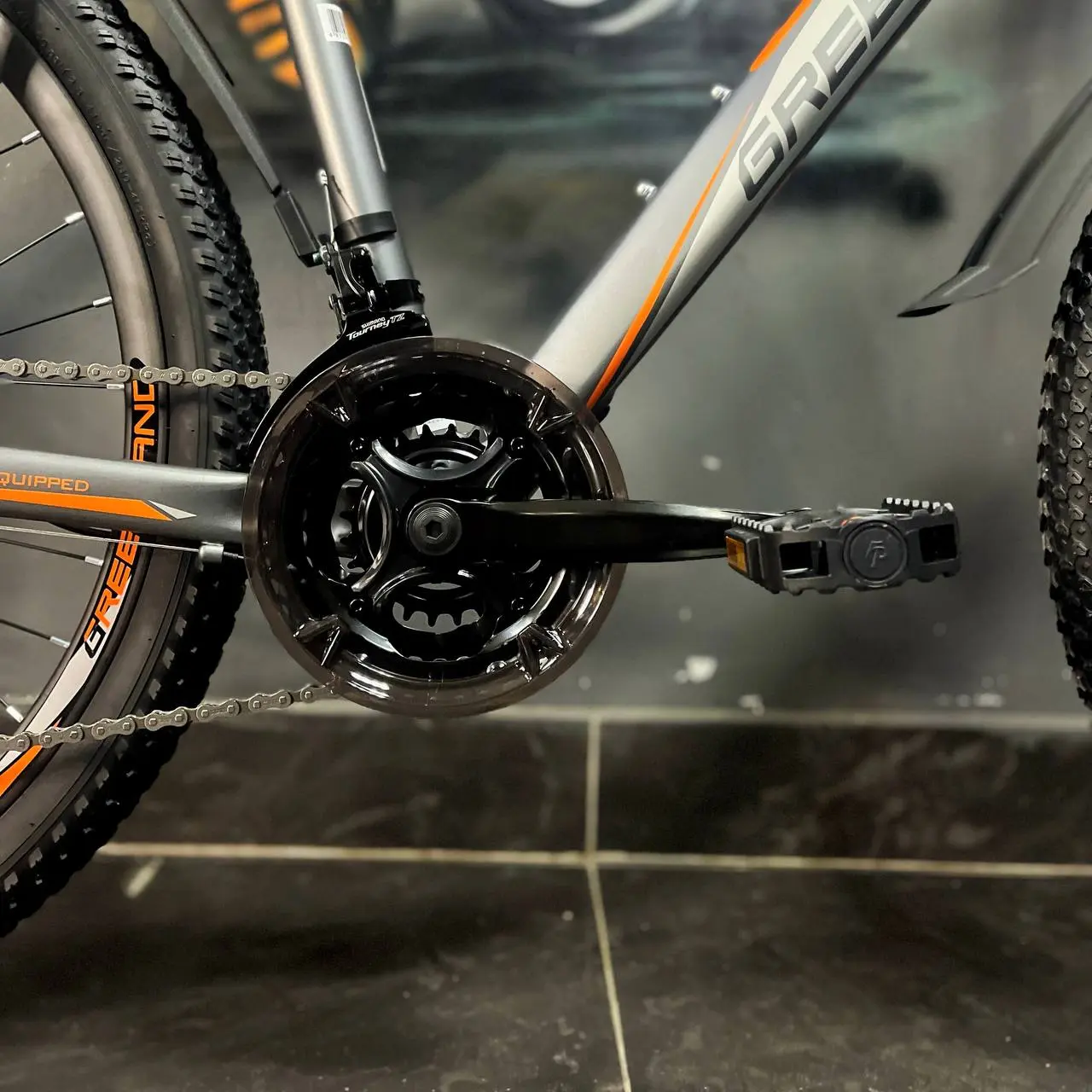 Велосипед Greenland Everest 1.0 27.5 серый-оранжевый 1